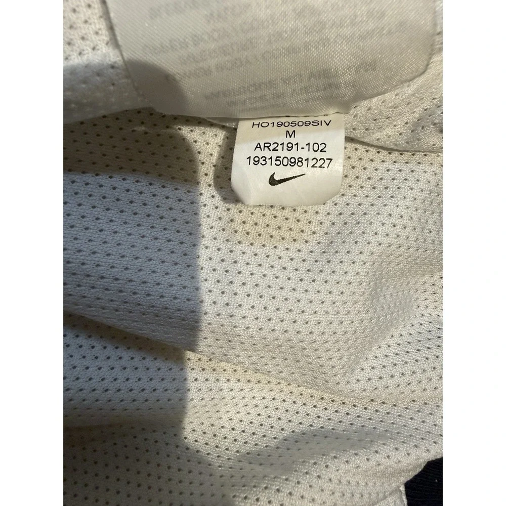 Nike Windrunner Hooded Jacket Mens M White Navy Black Full Zip AR2191-102